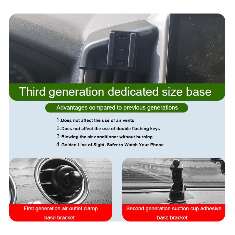 Car Phone Holder for Toyota Land Cruiser Auto Accessories[Special vehicle installation，only For 2016-2021 Land Cruiser][Auto Lock Hands Free Cell Phone Mount Car fits for iPhone & All Smartphones]