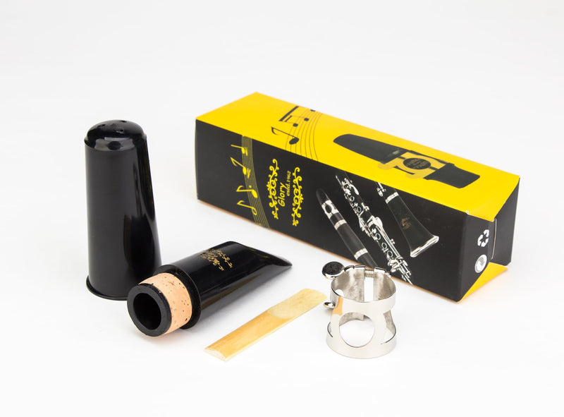 [AUSTRALIA] - Glory Clarinet Mouthpiece Kit with Ligature,one Reed and Plastic Cap~black, Click to See More Colors 