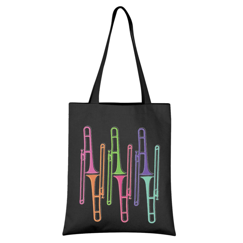 HOLLP Trombone Player Gift Trombone Musician Tote Bag Music Instrument Gift Music Lover Trombonist B