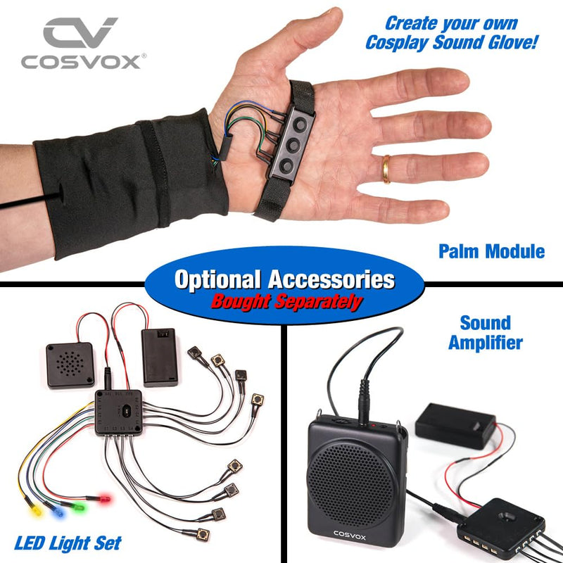 Cosplay Sound Effects Module. DIY Recordable Audio MP3 Sound Chip with 4 Push Buttons, 8MB Memory. Add Sound Effects or Music to Your Cosplay Costume Accessories, Crafts, Props and Replicas.