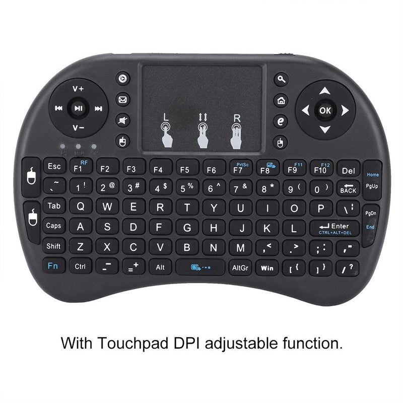 USB Mini Wireless Touch Keyboard, Portable Multifunction Wireless Keyboard with Touchpad Fit for Home Multimedia Compatible with Smart TV/TV Box/Win,Mac OS System