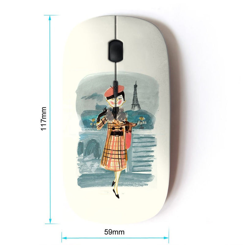 KOOLmouse [ Optical 2.4G Wireless Mouse ] [ Paris French Girl Lady Woman Fashion Beret ]