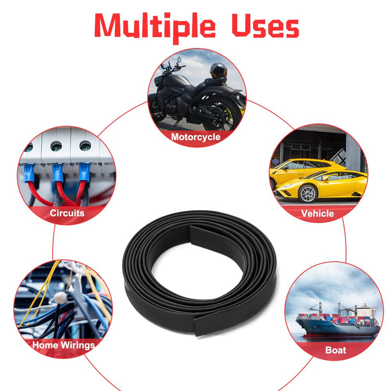 [AUSTRALIA] - 4:1 Heat Shrink Tubing, Diameter 12 mm & 2 m Heat Shrink Tubing, Sold by the Metre, Heat Shrink Tubing, Waterproof Insulation Tape for Cable Soldering Connections, Repairs, Cable Bundling (Red Ø12mm & 2m 