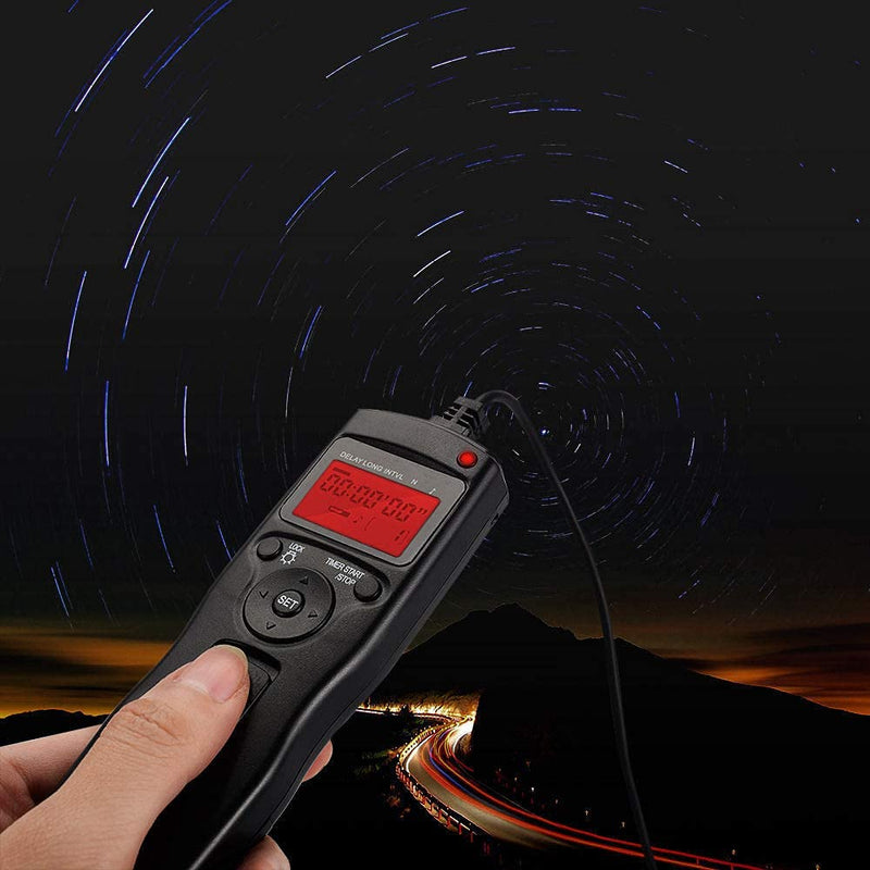 ABUYCS Camera Shutter Release Wired LCD Timer Remote Control Intervalometer Time-Lapse Photography Device Compatible for Sony Alpha A7 A7S A7R A3000 A7M2 A7R2 A7II A7III A7RIII A7SIII A6000