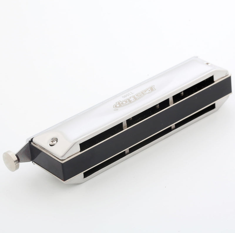 [AUSTRALIA] - East Top 10 Hole 40 Tones Chromatic Harmonica Key of C, Professional Mouth Organ with Slide for Beginners and All Levels 