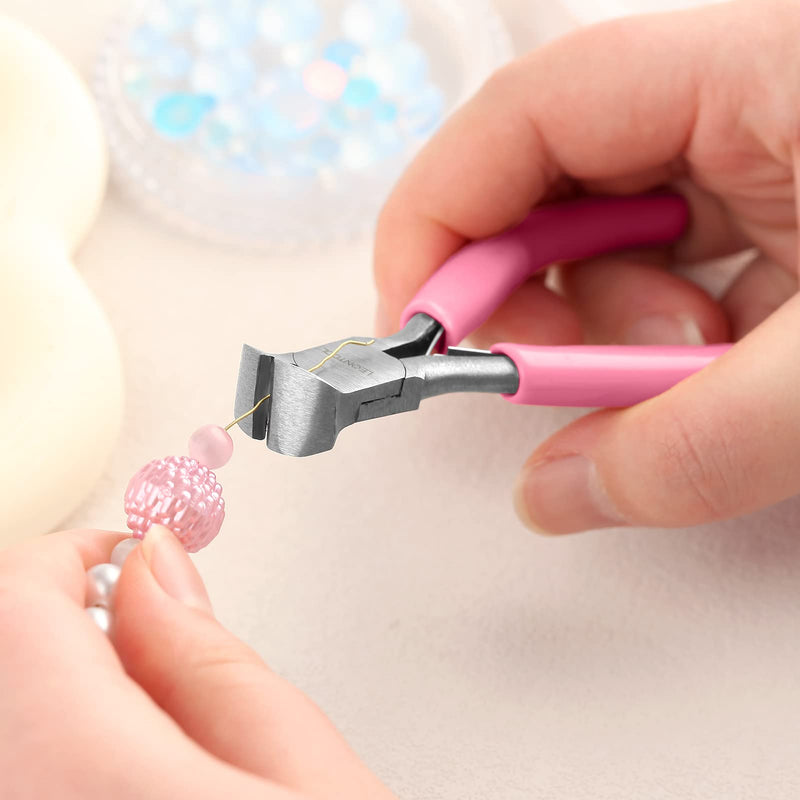 LEONTOOL 4" End Cutting Pliers End Cutter End Scissors Mini Jewelry Pliers Wire Cutter for Jewelry Making End Pliers Nail Puller Jewelry Making Accessories