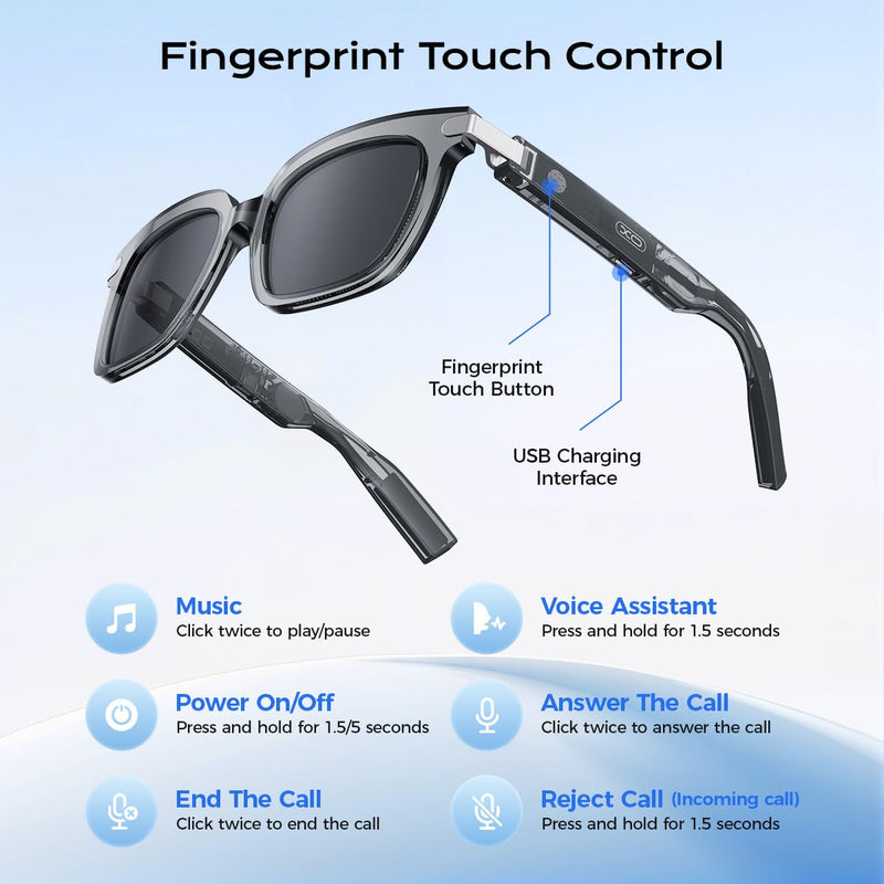 XO Polarized Sunglasses Built-in Mic & Bluetooth Speaker