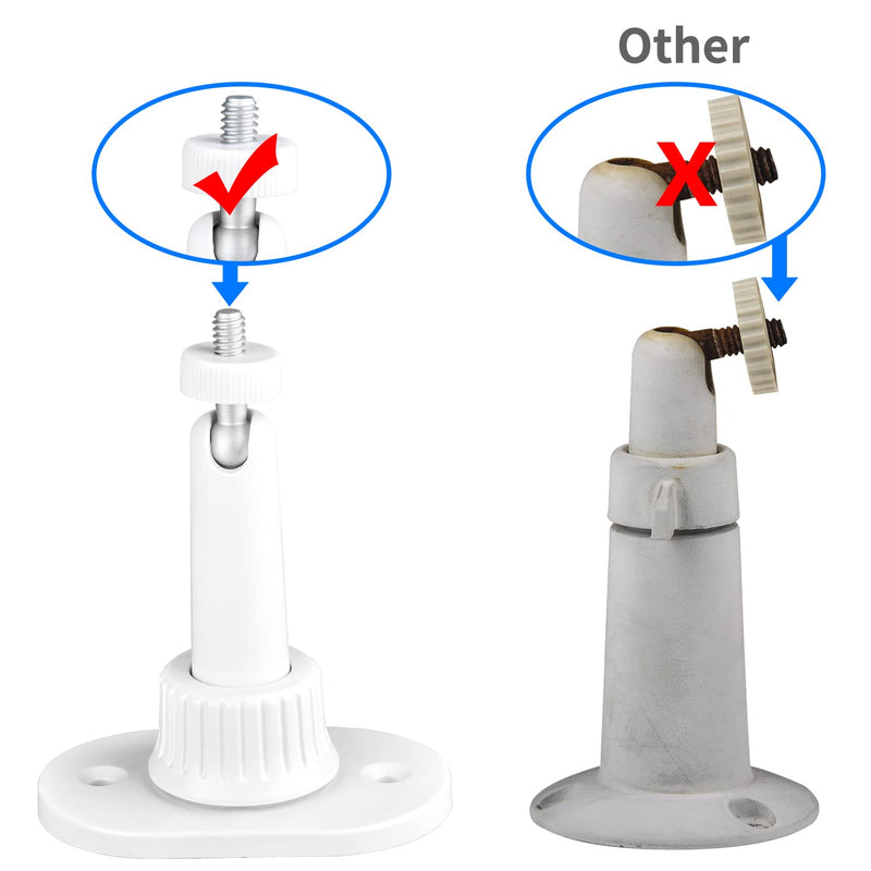 2Pack Strong Adhesive Wall Mount Compatible with Ring Stick Up Cam Wired/Battery and Ring Indoor Cam HD Security Camera,360 Degree Adjustable Mounting Bracket for Camera with 1/4 Screw Head