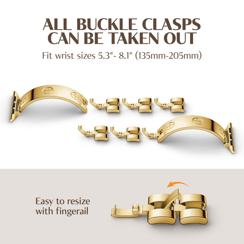 Missair Stainless Steel Metal Band and Bling Soft TPU Case Compatible with Apple Watch 40mm Series 6 5 4 SE