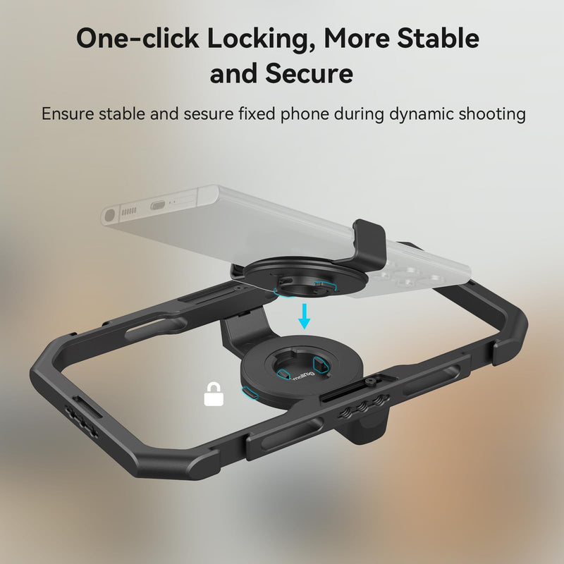 [AUSTRALIA] - SmallRig Universal Quick Release Phone Cage, Aluminium Alloy Magnetic Smartphone Video Rig Support for Apple MagSafe, Sturdy Phone Video Stabilizer Case for iPhone for Samsung for Huawei and More-4299 