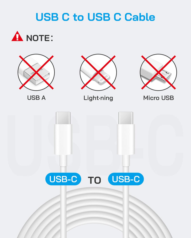 i Phone 15 Charger Fast Charging 3-Pack, 20W USB C Charger Block with 6Ft USB-C to USB-C Charger Cord Compatible with i Phone 15/15 Pro/15 Plus/15 Pro Max, i Pad Pro 12.9" 5/4/3, i Pad Pro 11" & More