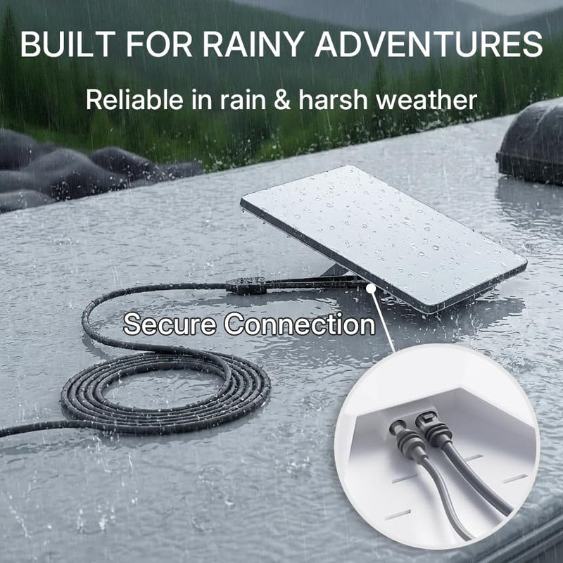 10M/32FT 2-in-1 Starlink Mini Ethernet Cable, Integrated DC Power + Cat5e Gigabit Data Replacement Cord, Waterproof Outdoor Cable for RV Marine Camping, Includes USB-C to DC Adapter 32FT/10M