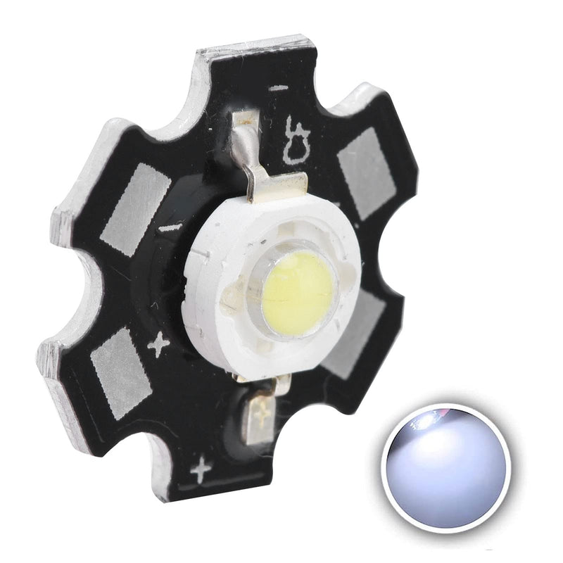 Pack of 10 Lamp Beads, Diode Chips, 3 V LED Chip Bulb, 6500 K Integrated Chip Light Source, SMD Lamp Chip Bulb for Ceiling Light, Downlight, DIY Lighting White Light 1W