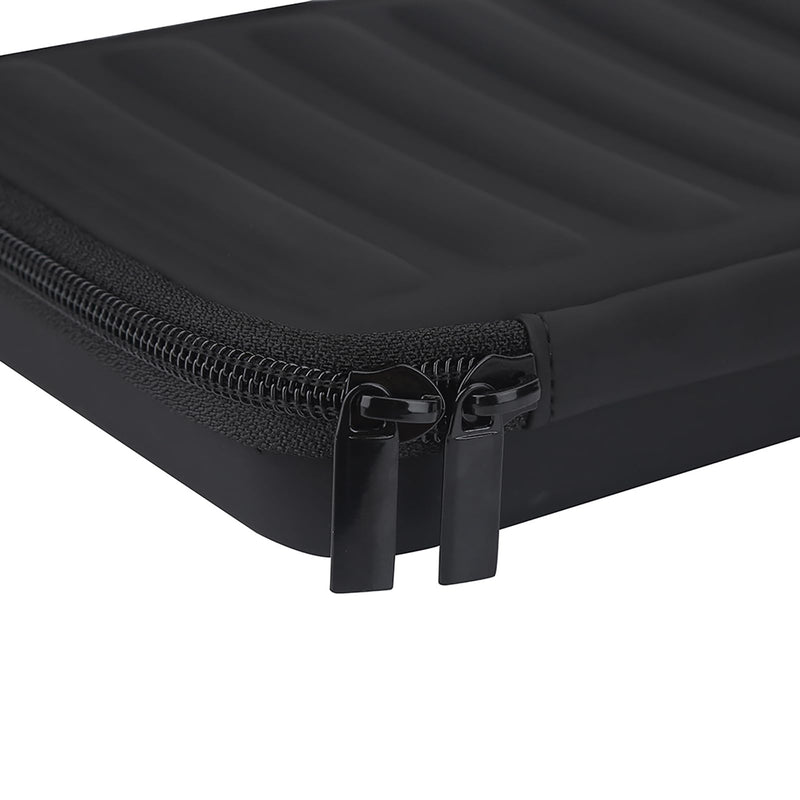 Harmonica Storage Bag Zippered Case 7 Harmonicas PU Leather Black Lightweight Portable Fits Harmonica Lovers