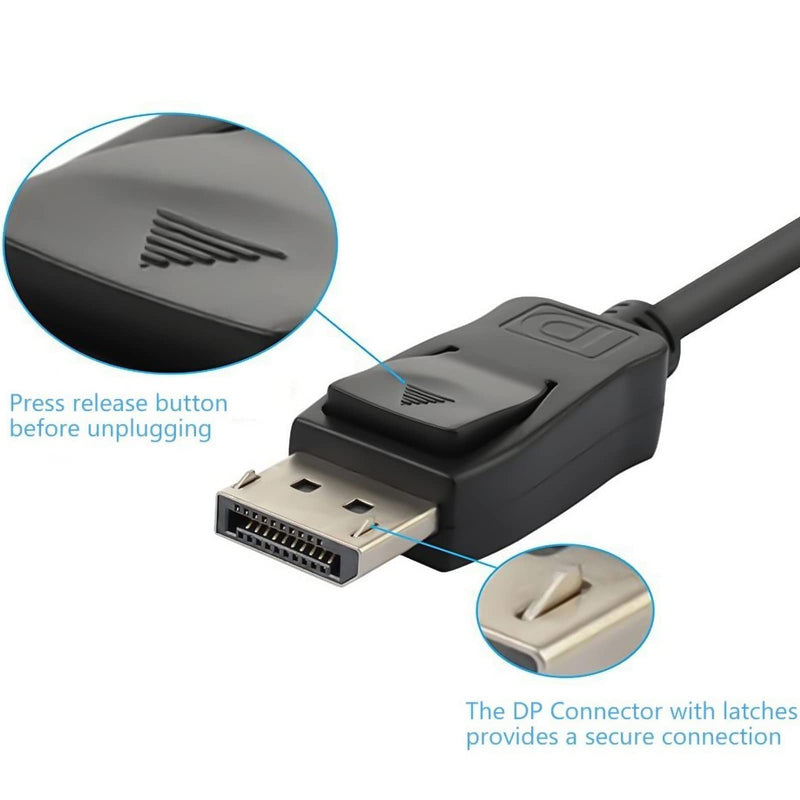FEMORO 5-Pack DisplayPort to VGA Adapter, DP to VGA Male to Female Converter (1080P, 1920 x 1200 Resolution, Plug-and-Play)