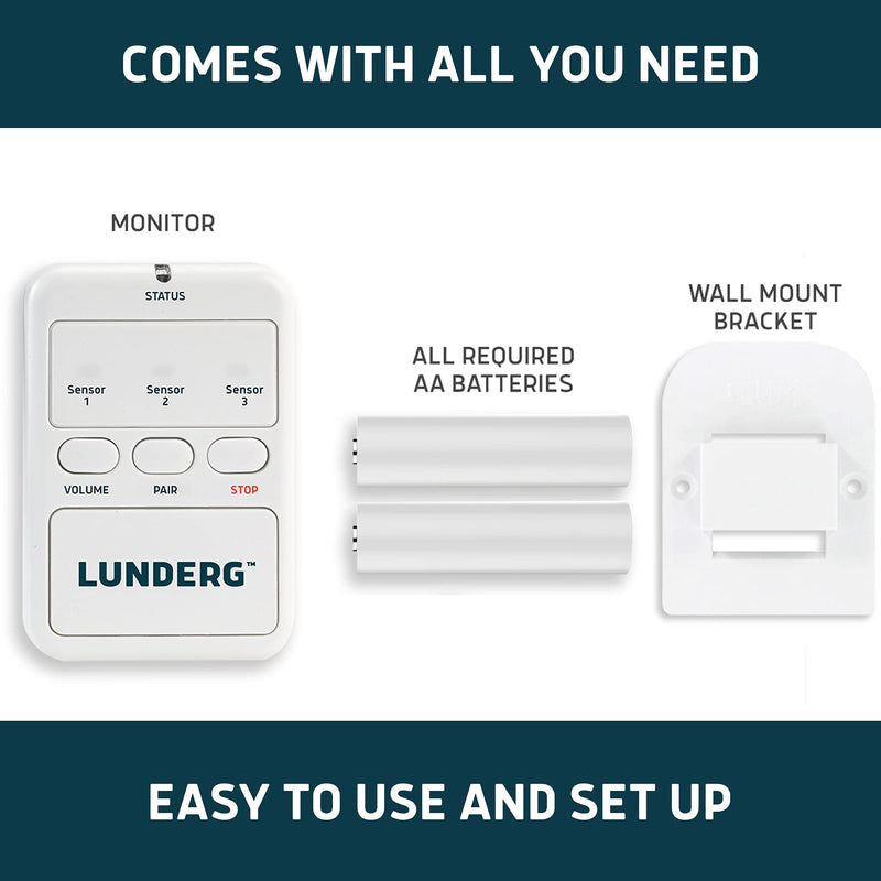 [AUSTRALIA] - Lunderg Monitor Pager Replacement Bed or Chair Alarm Systems - Includes ONLY Pager, Batteries and Wall-Mount (Sensor PAD and Other accesories NOT Included) 