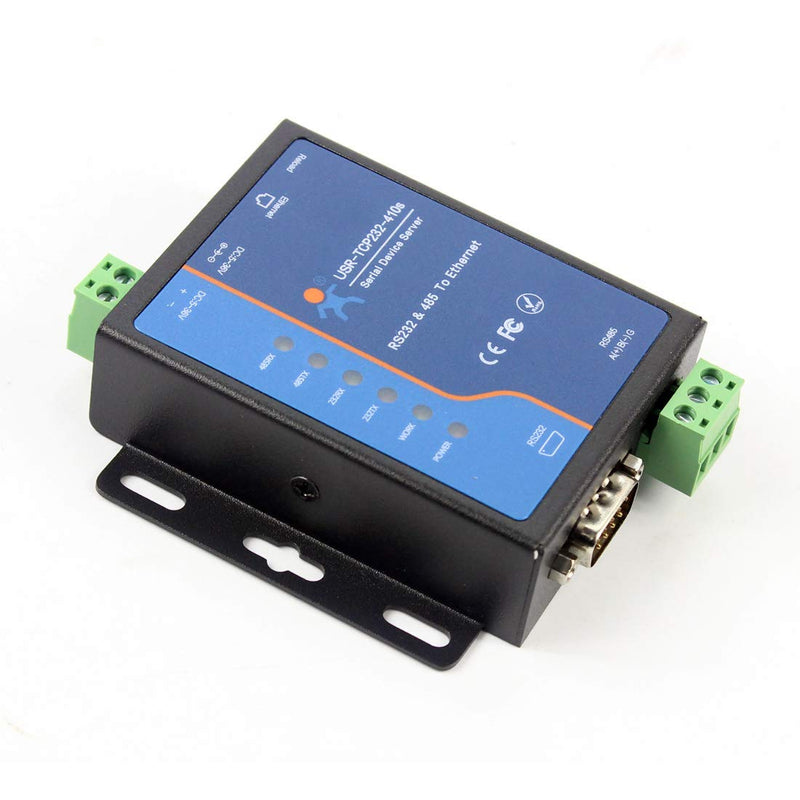 Dual Port Device Server Industrial Serial RS232 RS485 to Ethernet Converter Modbus RTU to TCP Multiple Working Modes Support TCP/UDP Server/Client,RTU Gateway, MQTT, and HTTPD Client