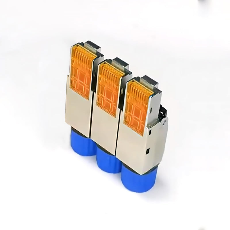 Cat8 Toolless Shielded RJ45 Connectors 6-Pack | Zinc Alloy Reusable Ethernet Plugs, 40Gbps 2000MHz PoE+, Fits 22–24 AWG Cat8 Cat7 Cat6a LAN Cables connector 6-pack