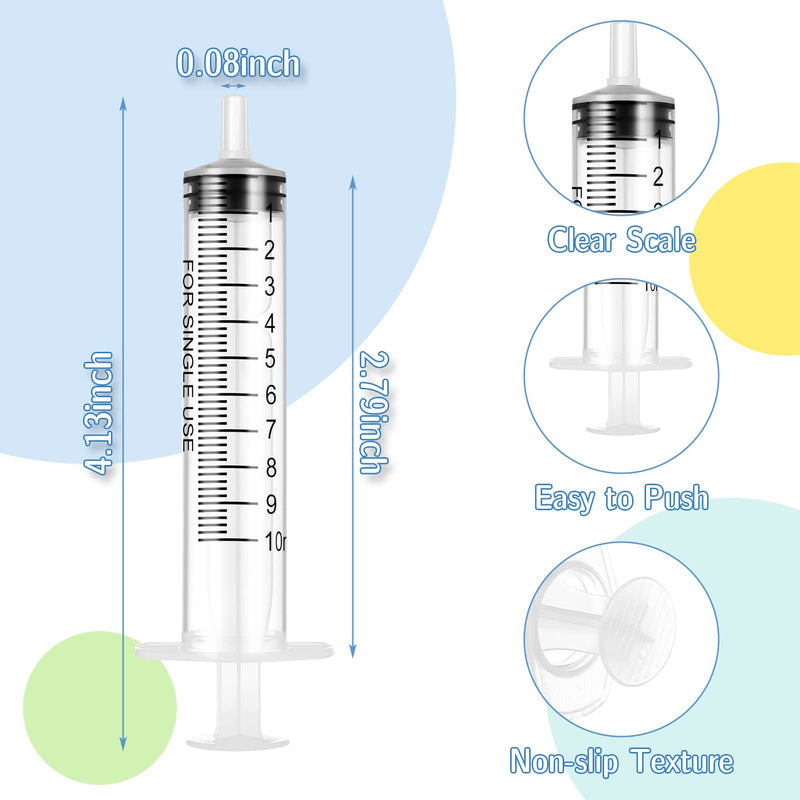 [AUSTRALIA] - Dacitiery Pack of 20 Syringes, 10 ml Needleless Sterile Syringes for Small Pet Feeding, Scientific Laboratories, Plant Watering, Industrial Precision Application 