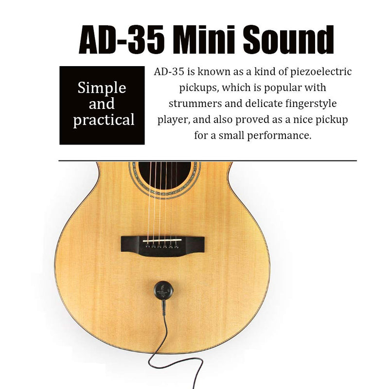 [AUSTRALIA] - AD-35 Mini Sound Pick-up Piezo Amplifier Transducer Stick Piezo Pickup for Acoustic Guitar Ukulele Violin Cello Banjo 