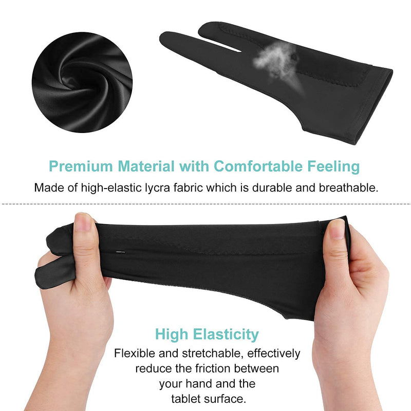 Mixoo Universal Stylus Pen Disc & Fiber Tip 2 in 1 with Palm Rejection Artist Gloves for Drawing Tablet and Touch Screens Devices
