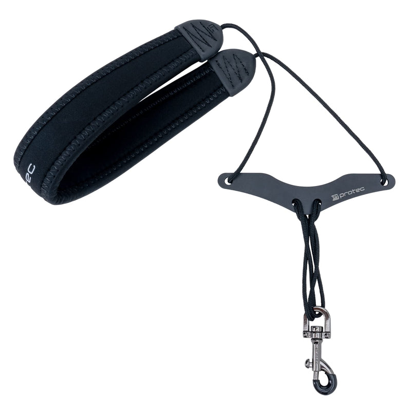 Pro-Tec 22-Inch Neoprene Saxophone Neck Strap with Comfort Bar - Black (Model NB310M) Regular