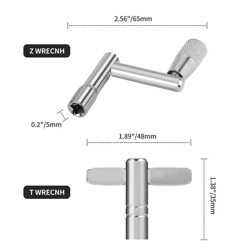 23 Pieces Cymbal Replacement Accessories, Includes Cymbal Stand Felts, Drum Cymbal Felt Pads, Wing Nuts, Washers, Cymbal Sleeves and Drum Key - Black