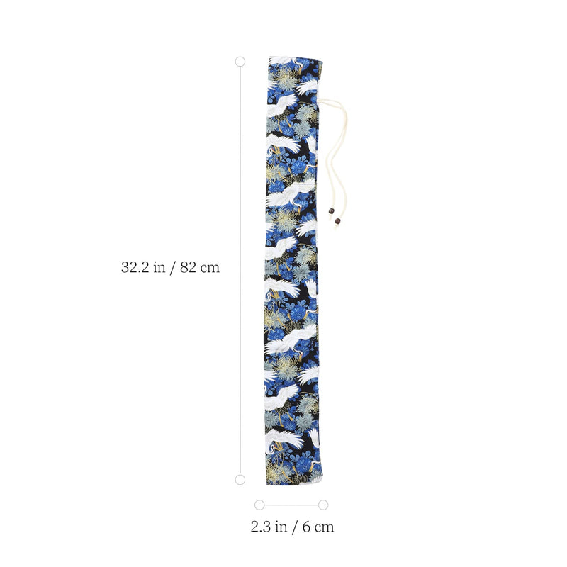 Flute Accessory Flute Case Cloth Flute Bag Flute Storage Pouch Folk Style Flute Bag Flute Woven Bag Musical Instruments Storage Container (Blue) Bag Flute