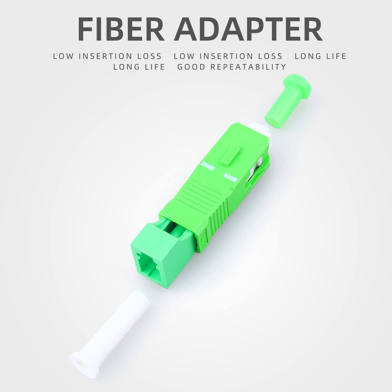 Single Mode 9/125um SC/APC Male to LC/APC Female Hybrid Optic Optical Fiber Adapter Simplex Converter LC-SC