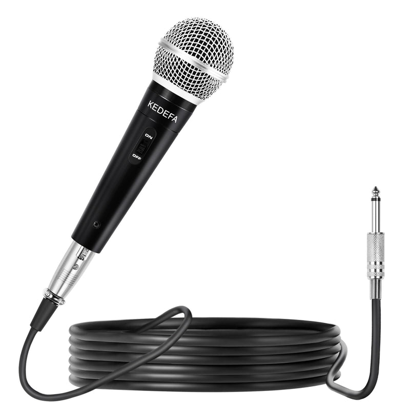 [AUSTRALIA] - KM88 Handheld Wired Karaoke Microphone, Super Cardioid Dynamic Vocal Mic with 13.12ft Detachable XLR Audio Cable and ON/Off Switch, for Karaoke Singing Machine, Speaker 