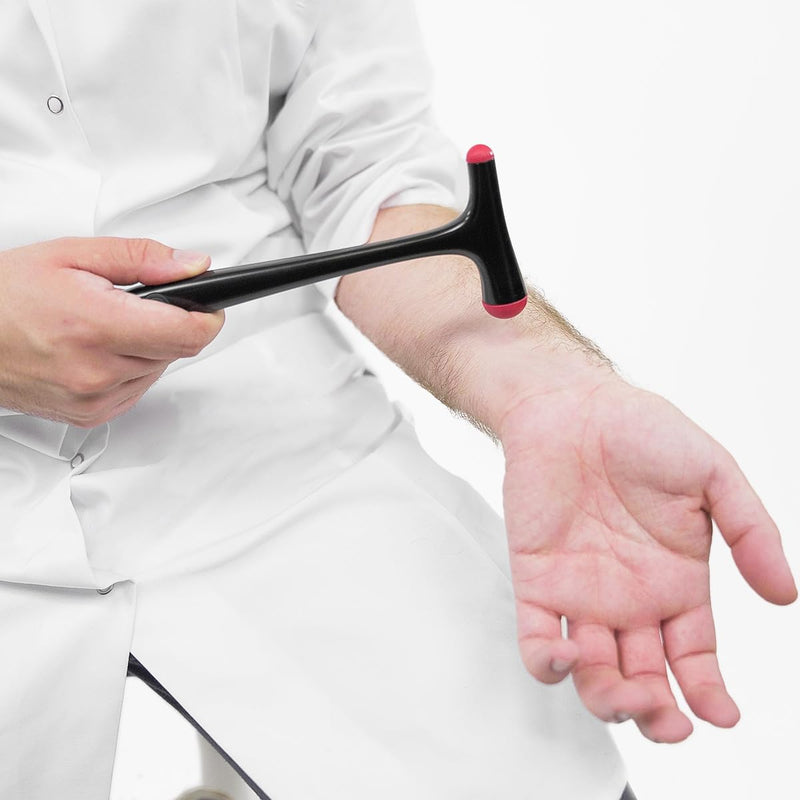 DocCheck Thïngs "Clôppe" Reflex Hammer - Red Dot Design Award 2022, Neurological Reflex Hammer According to Trömner, Pointed Handle for Skin and Surface Reactions, Aluminium (Black) black