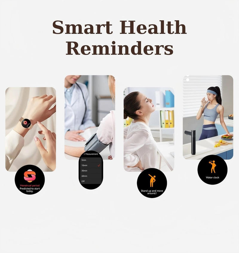 Smart Watches for Women, Rose Gold 41mm Ultra-Slim Dressy Watch | Bluetooth calls, 1.32" AMOLED, lightweight metal band; less bulky on smaller wrists, compatible with iPhone and Android