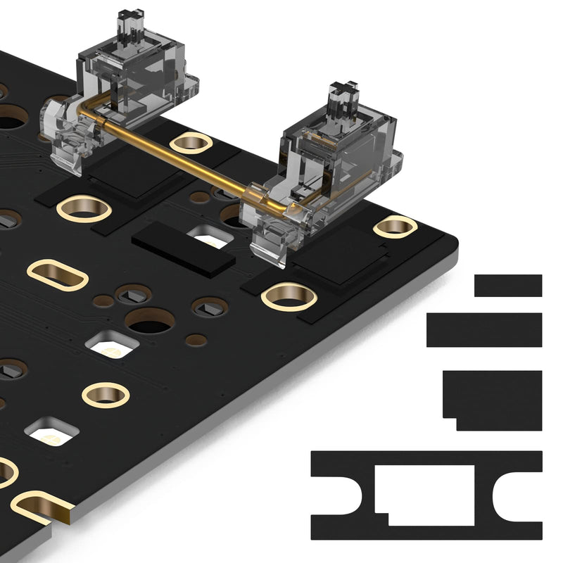 RUNJRX Poron Keyboard Screw-in Stabilizer Films Kits, Poron Keyboard PCB Stabilizer Pads 20Pcs for Customized Keyboard with Tweezers.