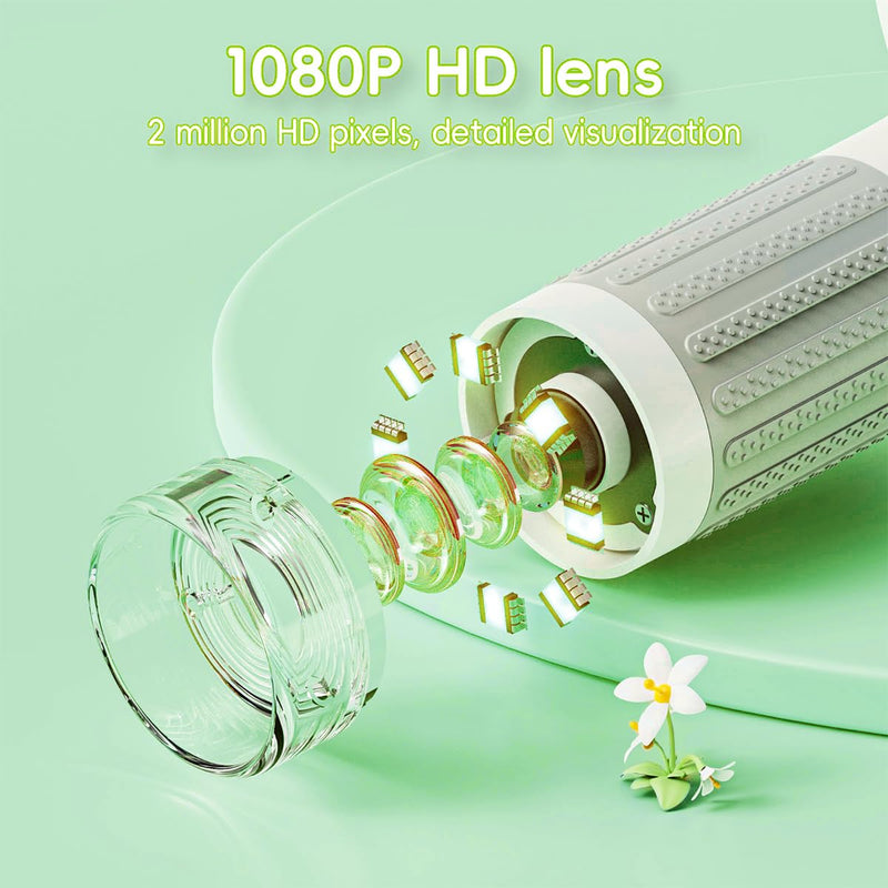 [AUSTRALIA] - 1000X Handheld Microscope for Kids, 3'' Digital Kids Microscope with Adjustable Light, Easter Pocket Portable Micro Scope, Stem Toys for Ages 5-7 8-12 Teen Boys and Girls Educational Gifts, White 3-inch 