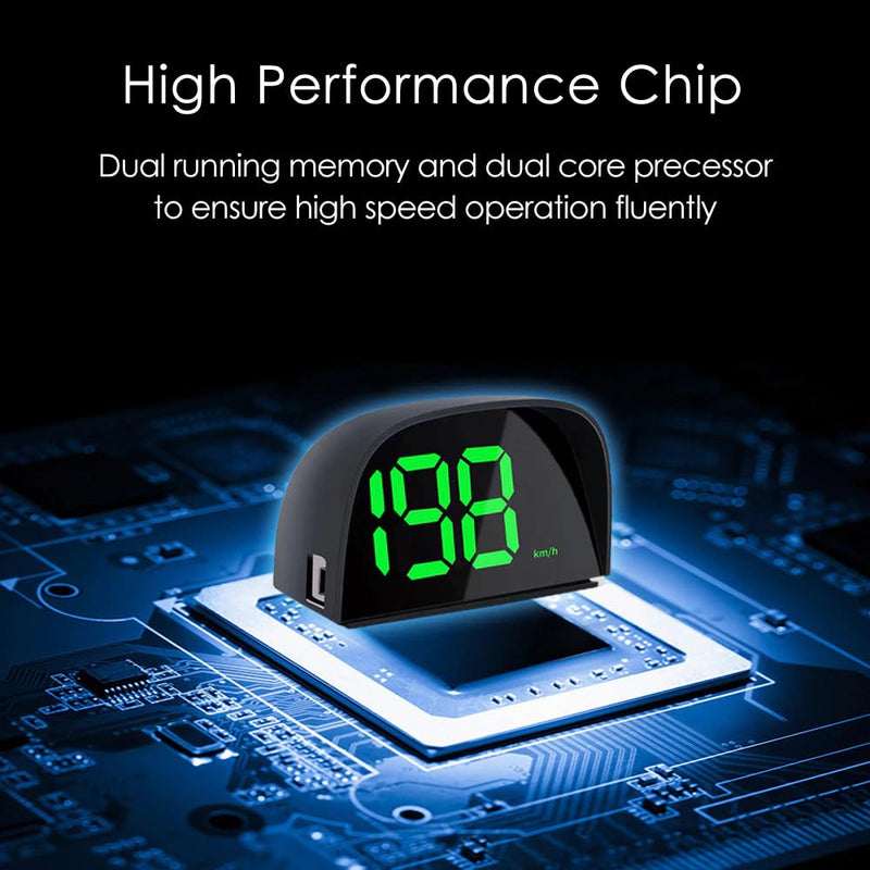 [AUSTRALIA] - GoolRC Digital GPS Speedometer for Car, Kilometers/Miles Car Global Position System Speedometer Digital Display Speed Car HeadUp Display, White miles 