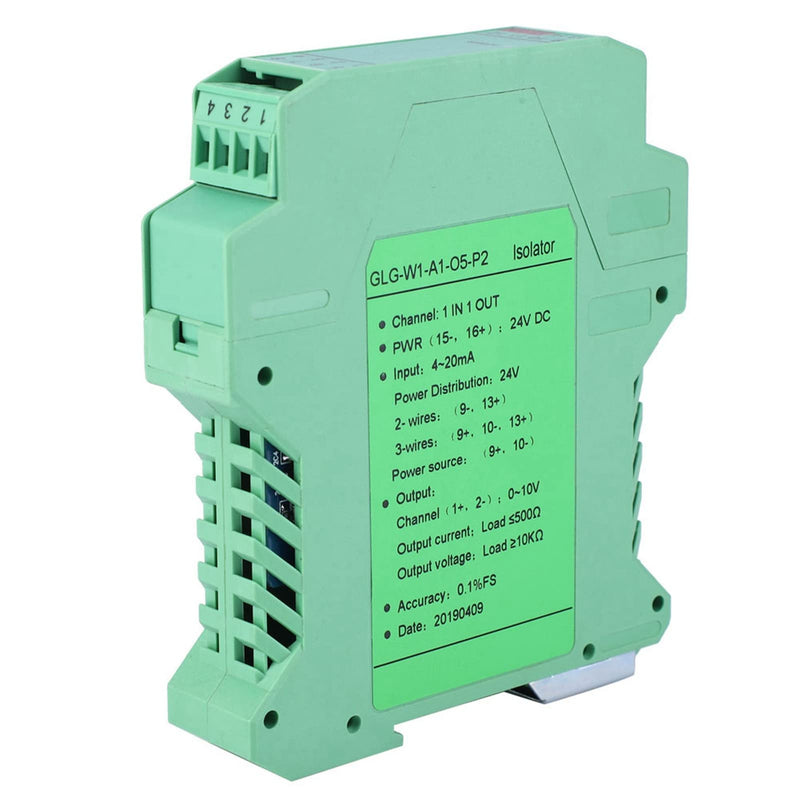 [AUSTRALIA] - messumformer 4-20mA to 0-10V Converter, Transmitter 4-20mA PLC Detect Conditioner DC 24V Current Isolator (One in One Out) 