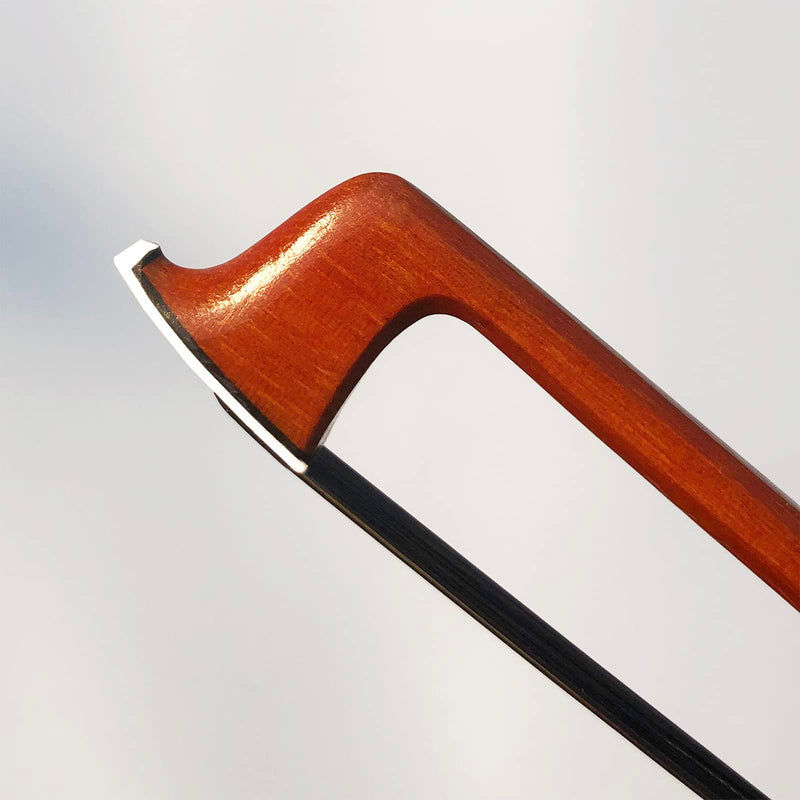 Brazilwood Ebony Violin Bow 3/4 with Natural Horsehair (Black Horse Hair Violin Bow 3/4) Black Horse Hair Violin Bow 3/4