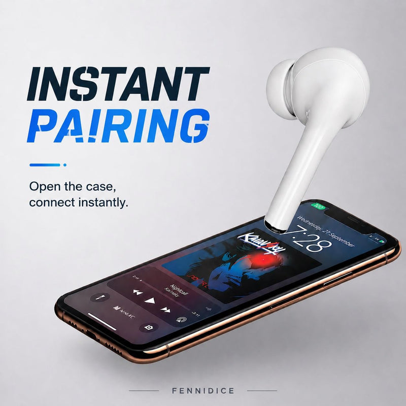 Wireless Earbuds Pro 3 with Hybrid ANC, Bluetooth 5.3 and 24H Playtime | Immersive Stereo Sound,ENC Clear Calls,IPX5 Water Resistant,Touch Control,Ear buds for Workouts,Compatible for iPhone/Android