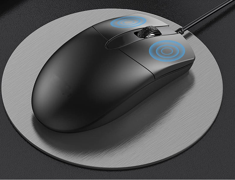 Leegicst Wired Optical Computer Mouse - M102 3-Button USB Corded Computer Mice for Computers laptops Chromebook MacBook PC Computer (Black) Black