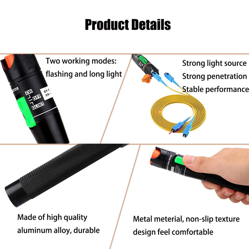 LIAYTRSS Visual Fault Finder 30mW 30km FTTH Fiber Optic Tester Fiber Optic Pen with 2.5mm Standard Interface for Fiber Interface SC/FC/ST (Pack of 1) 1PCS