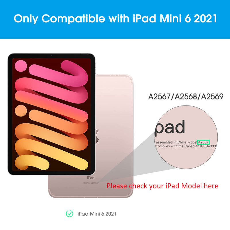 OMOTON [3 Pack] Screen Protector for iPad Mini 6 (6th Generation, 8.3 Inch) - Tempered Glass for iPad Mini 6th Generation 2021, Case Friendly/High Definition/Apple Pencil Compatible