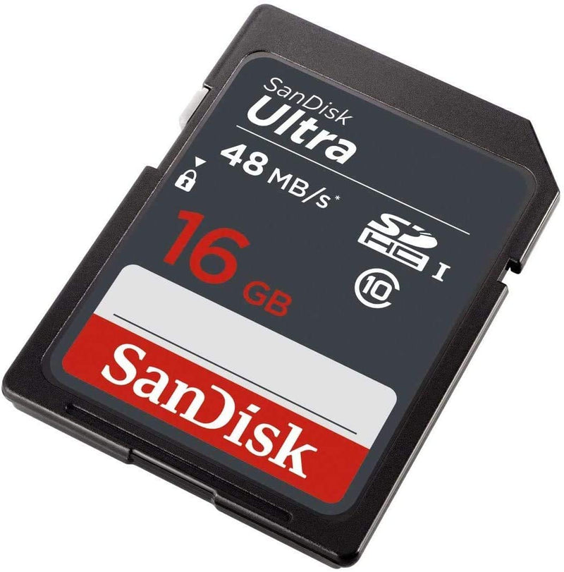 5 Pack - SanDisk Ultra 16GB SD SDHC Memory Flash Card UHS-I Class 10 Read Speed up to 48MB/s 320X SDSDUNB-016G-GN3IN Wholesale Lot + (5 Cases) 5 Pack (16GB)