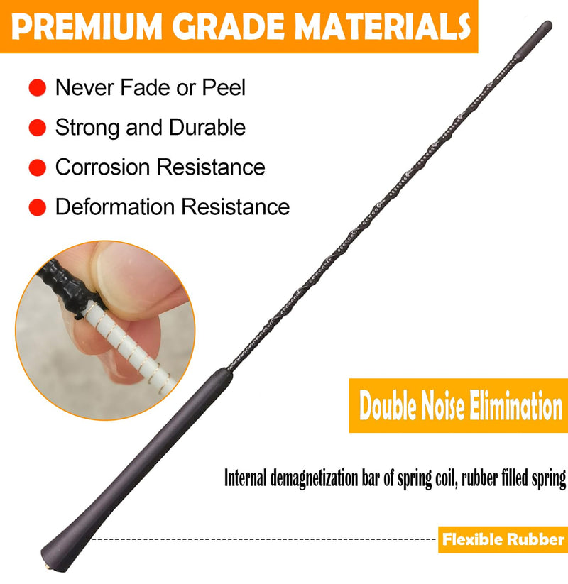 16 Inch Antenna for Ford Transit Connect (2010-2024), Flexible Rubber Antenna Replacement Mast for Ford Transit Connect 2010 2011 2012 2013 2014 2015 2016 2017 2018 2019 2020 2021 2022 2023 2024