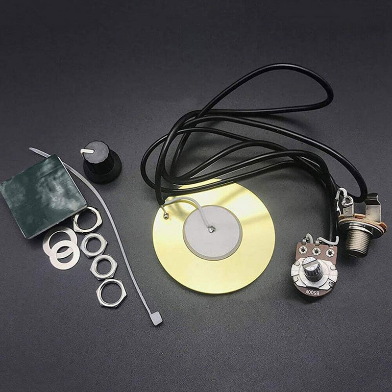 4PACKS 50MM Guitar Pickup Piezo Transducer Prewired Amplifier With 6.35MM Output