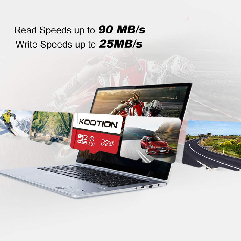 KOOTION 32GB Micro SD Card 2-Pack Class 10 Micro SDHC Card UHS-I Memory Card Ultra High Speed TF Card, C10, U1, 32 GB 2×32GB