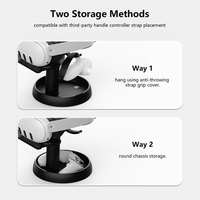 AMVR Handle Attachments Compatible with Meta/Oculus Quest 3 Accessories&AMVR Stand Holder Compatible with Quest 3/Quest 2/Pico 4/for PSVR 2