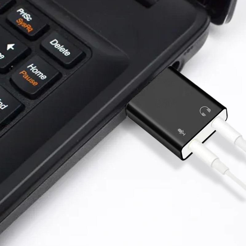 External Sound Cards - USB 3.5mm Sound Card Adapter | Plug and Play Card Accessories, USB Equipment for Computer Laptop