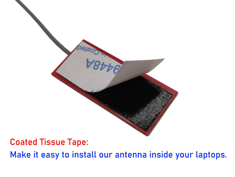 U.FL MHF1 Internal Antenna Dual-Band Laptop WiFi Antennas for Mini PCIe | 2.4GHz 5GHz 3dBi Internal laptop Wi-Fi antennas. Dual UFL cables (45cm/63cm) for Mini PCIe Wireless card 3160 7260 6235