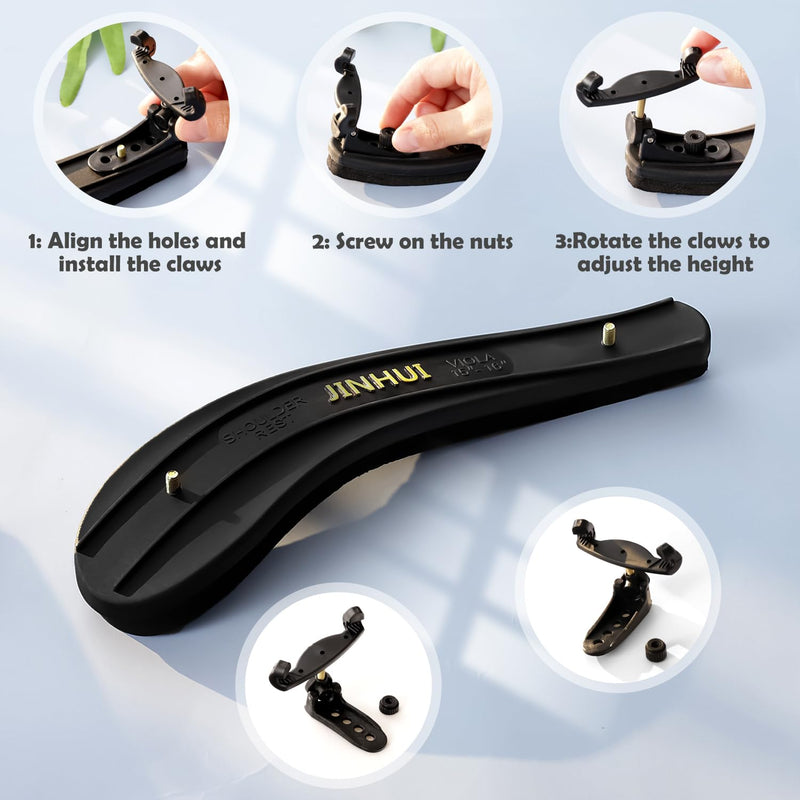 [AUSTRALIA] - Viola Shoulder Rest for 15 inch - 16 1/2 inch Viola, with Collapsible and Height Adjustable Feet (15"-16.5") For Viola 
