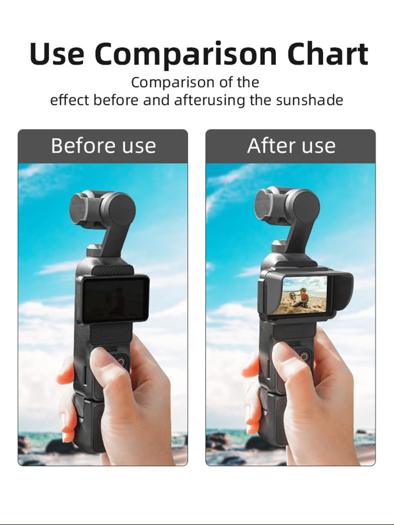 [AUSTRALIA] - for DJI Osmo Pocket 3 Screen Sunshade Cover Hard PC Sun Hoods Protector Accessories 